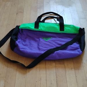 Retro 90's Gitano duffle bag black/purple/neon green 💚